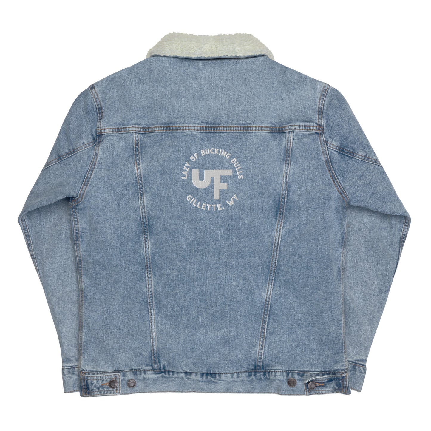 5F Bucking Bulls Unisex denim sherpa jacket