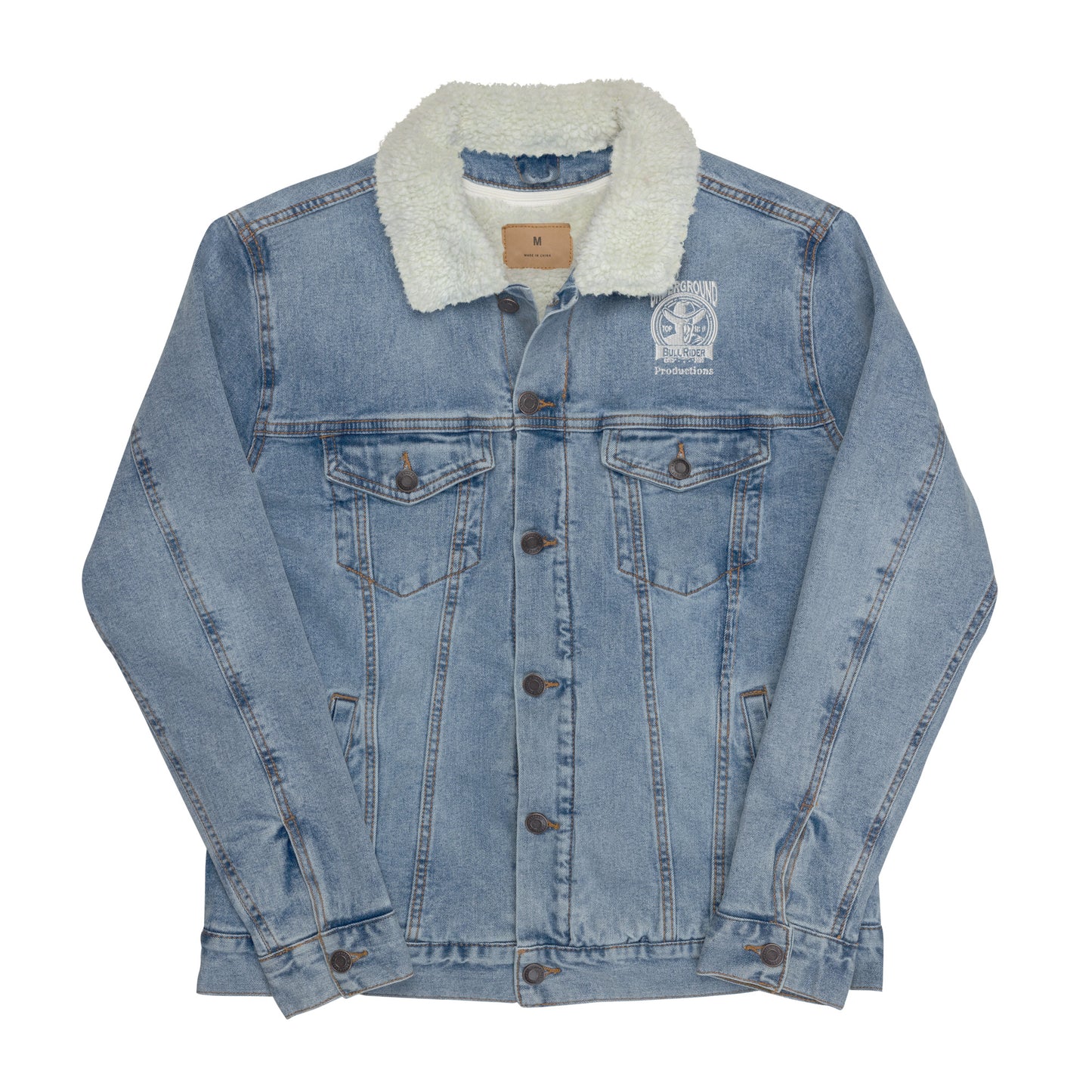 5F Bucking Bulls Unisex denim sherpa jacket