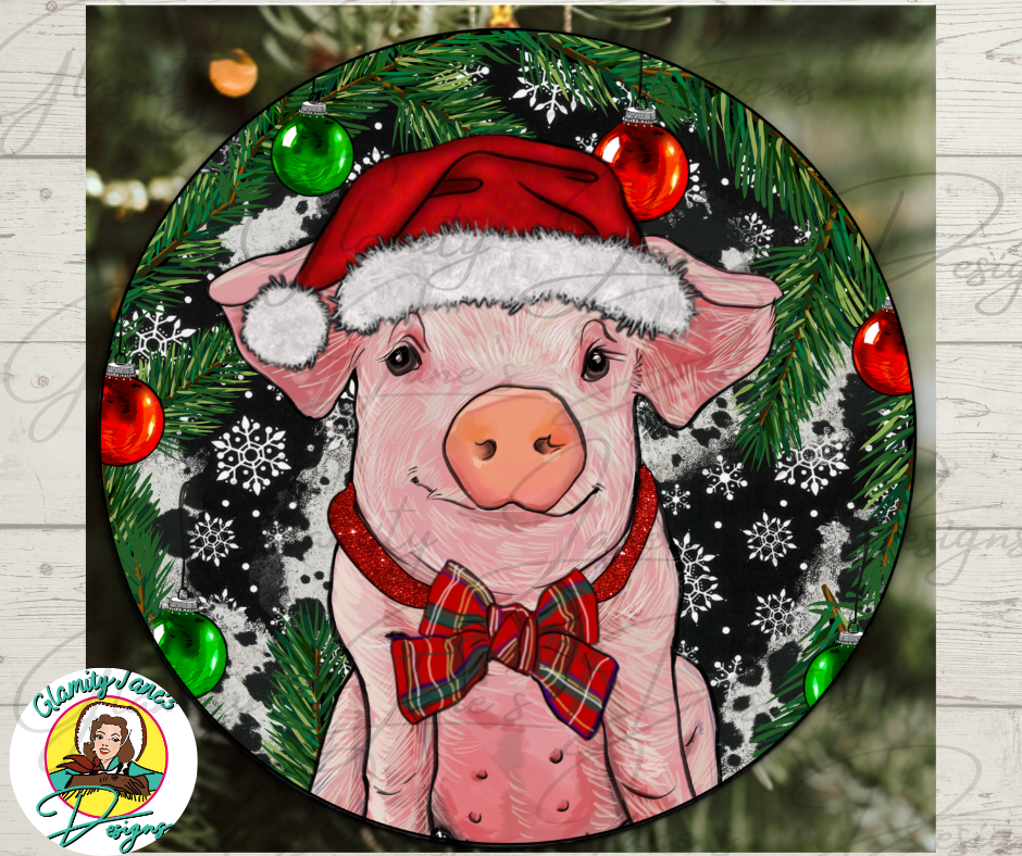 SANTA PIG ORNAMENT