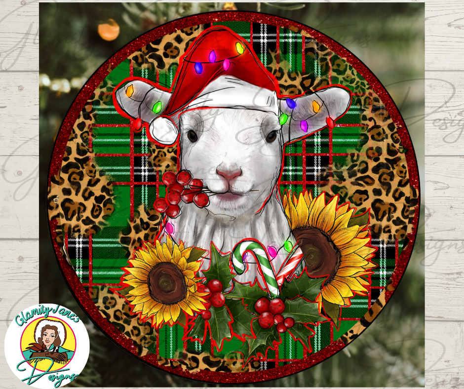 SUNFLOWERS AND GOAT ORNAMENT