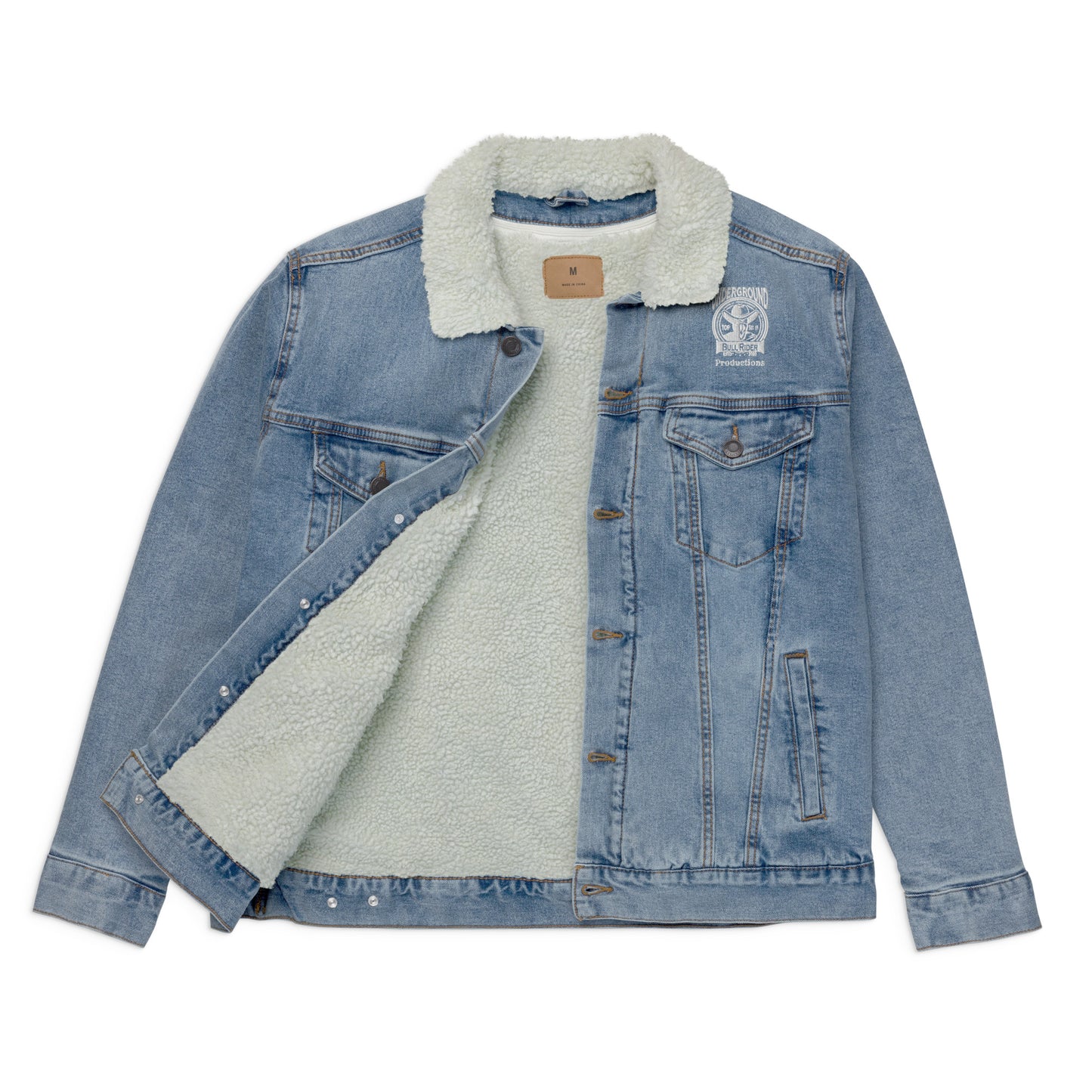 5F Bucking Bulls Unisex denim sherpa jacket
