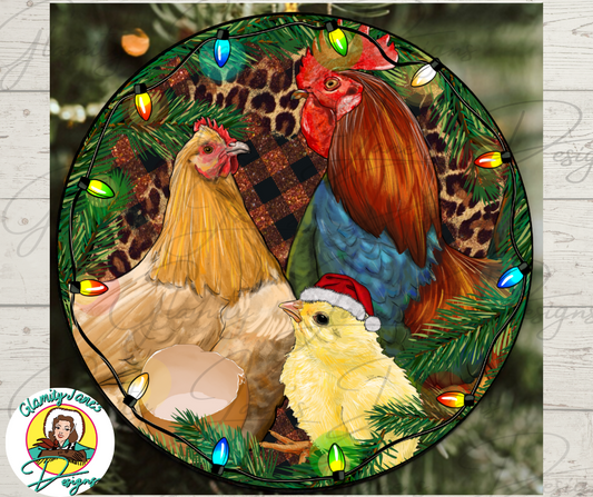 CHICKEN FAMILY ORNAMENT