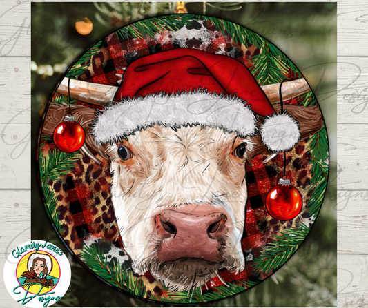 HEREFORD COW ORNAMENT