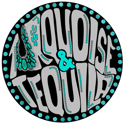 Turquoise/Tequila Gray Car coaster