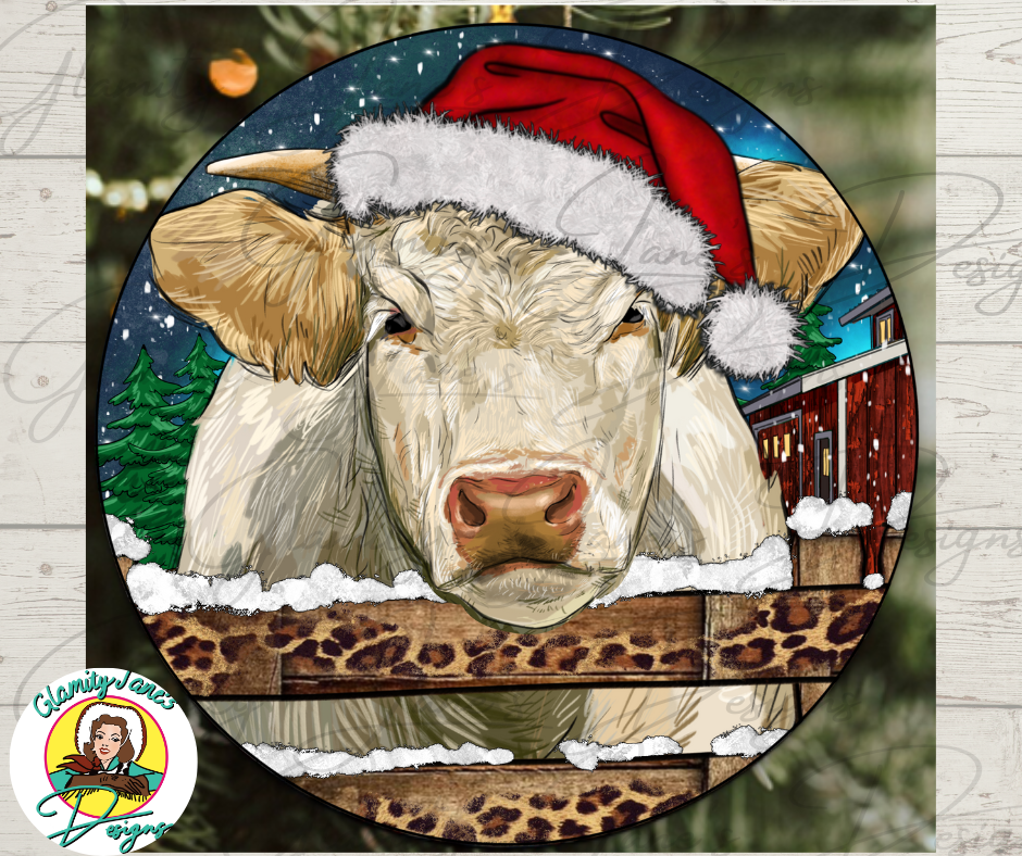 SANTA COW ORNAMENT